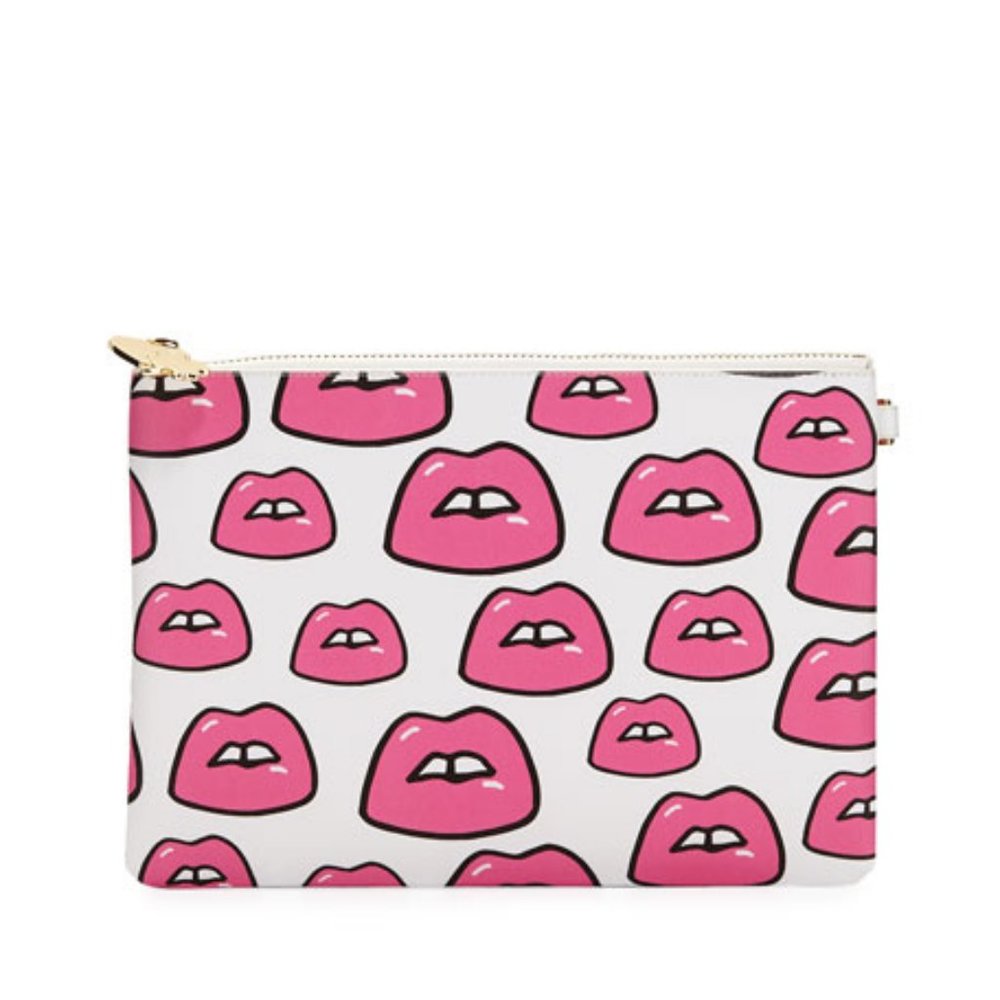 Stoney Clover Lane Lips Flat Zipper Pouch